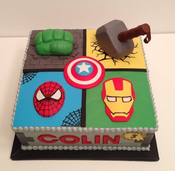 superhero cake - avengers cake (1)