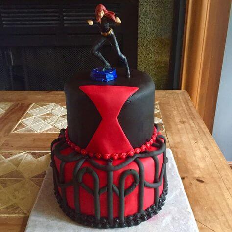 superhero cake - black widow cake (1)