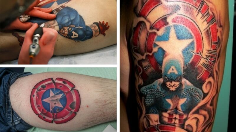 Captain America Front of Neck Tattoo  So So Very Close  OSNBENBALL   Flickr