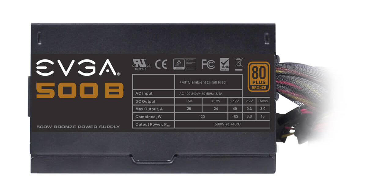 Best power supply for gaming - EVGA 500B