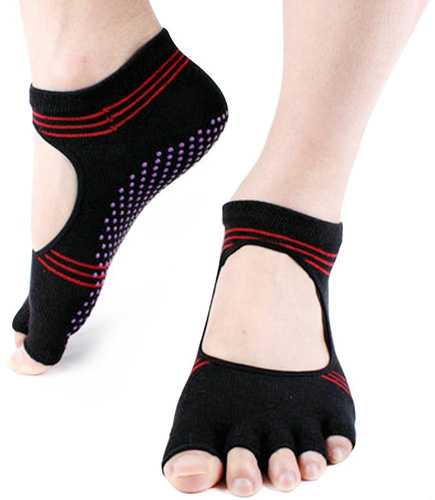 Baleaf Grip Toeless Yoga Pilates Barre Socks