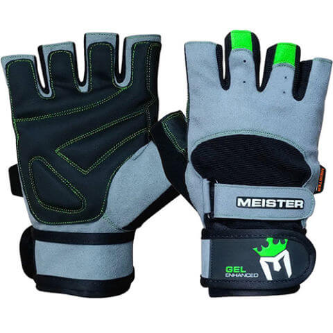 Meister Wrist Wrap Weight Lifting Gloves with Gel Padding